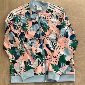 Girls Adidas Studio London Animal Butterfly & Flower Print Jacket